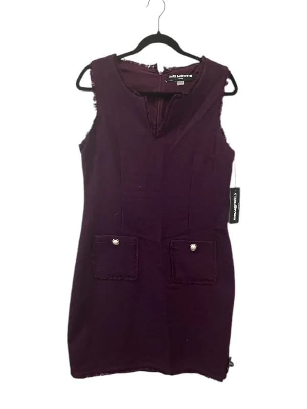 A-line dressDress Designer By Karl Lagerfeld In Purple, Size: M