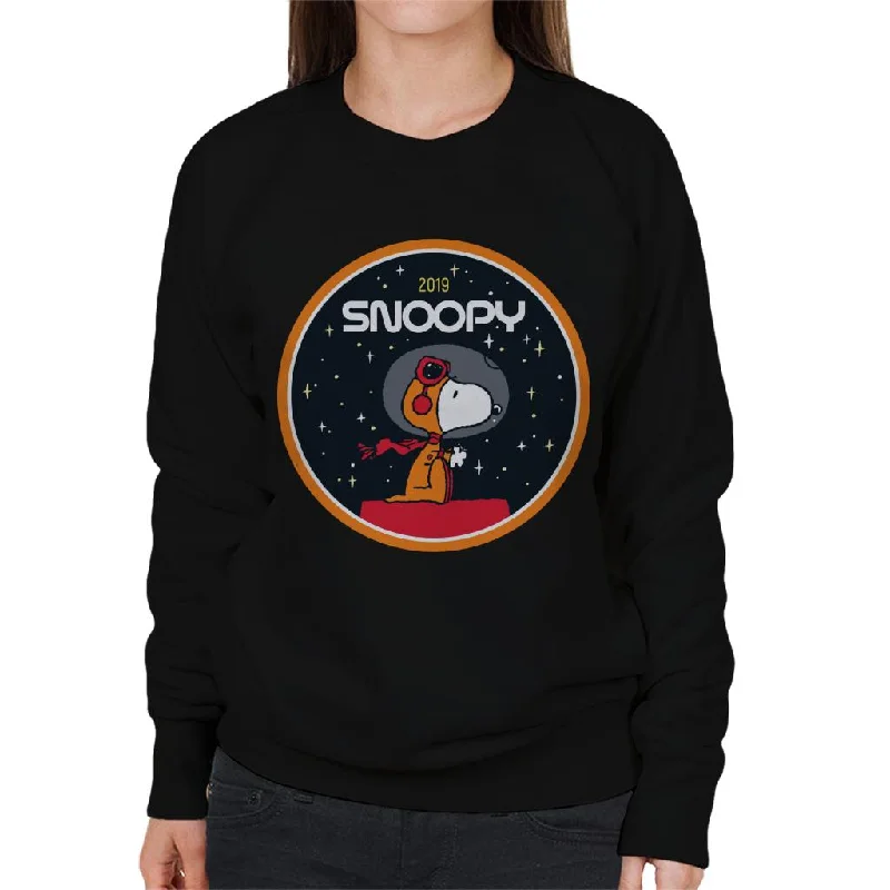 eco-friendly sports hoodiePeanuts Snoopy Kennel Ship Through Space Women's Sweatshirt