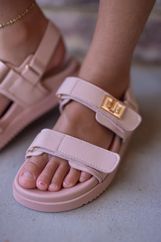 vintage-inspired dressKids Victoria Platform Sandals - Pink