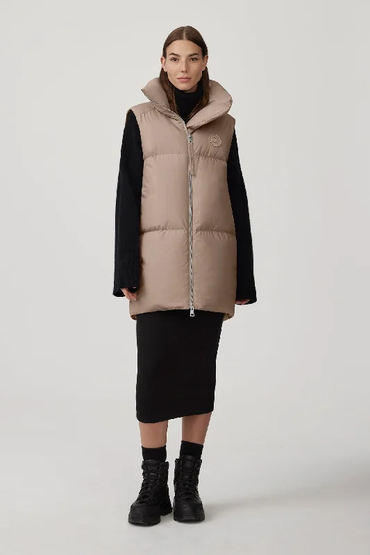 chic wool coatGarnet Long Vest