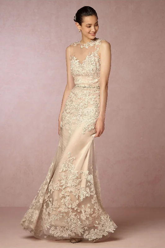 textured dressTadashi Shoji Christiane Gown