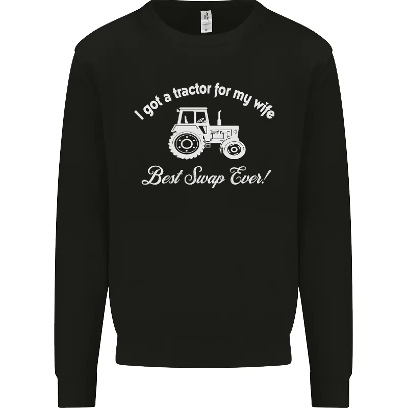 oversized gym sweatshirtA Tractor for My Wife Funny Farming Farmer Mens Sweatshirt Jumper