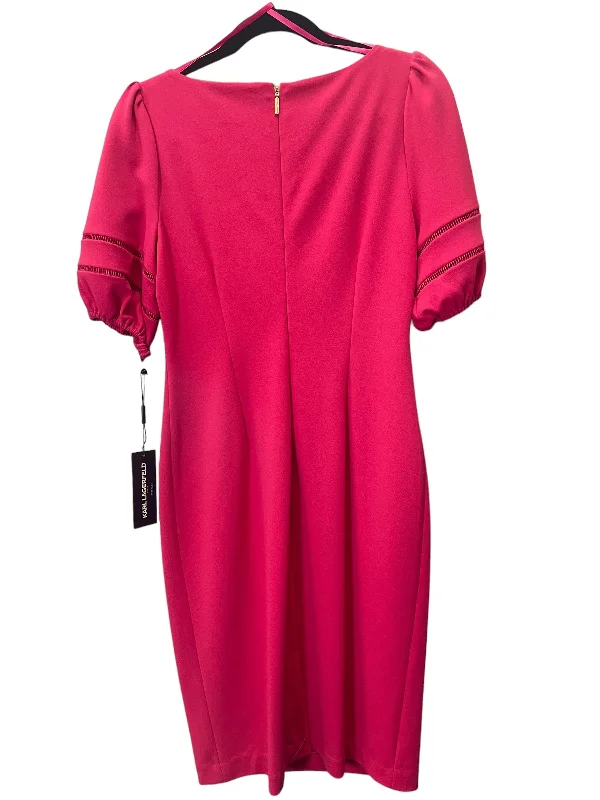 denim dressDress Designer By Karl Lagerfeld In Pink, Size: S