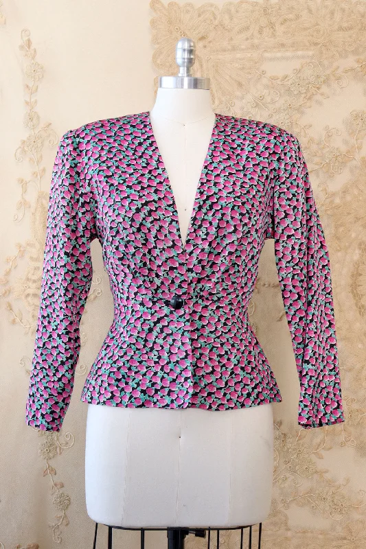 chic coatPointillist Posy Printed Blazer S/M