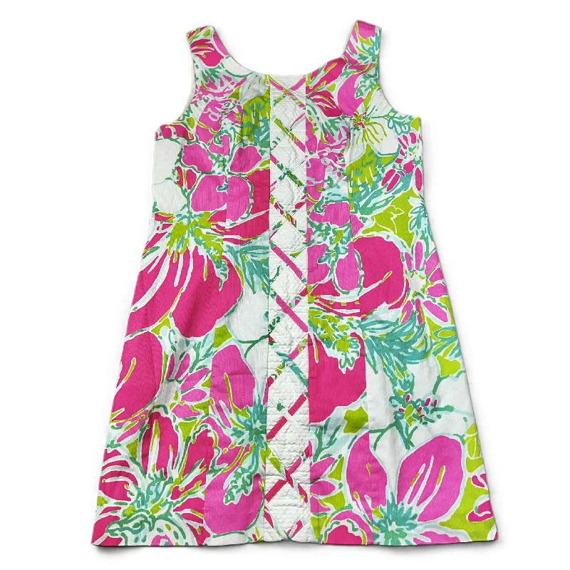 modern dressDress Designer By Lilly Pulitzer In Green & Pink, Size: M