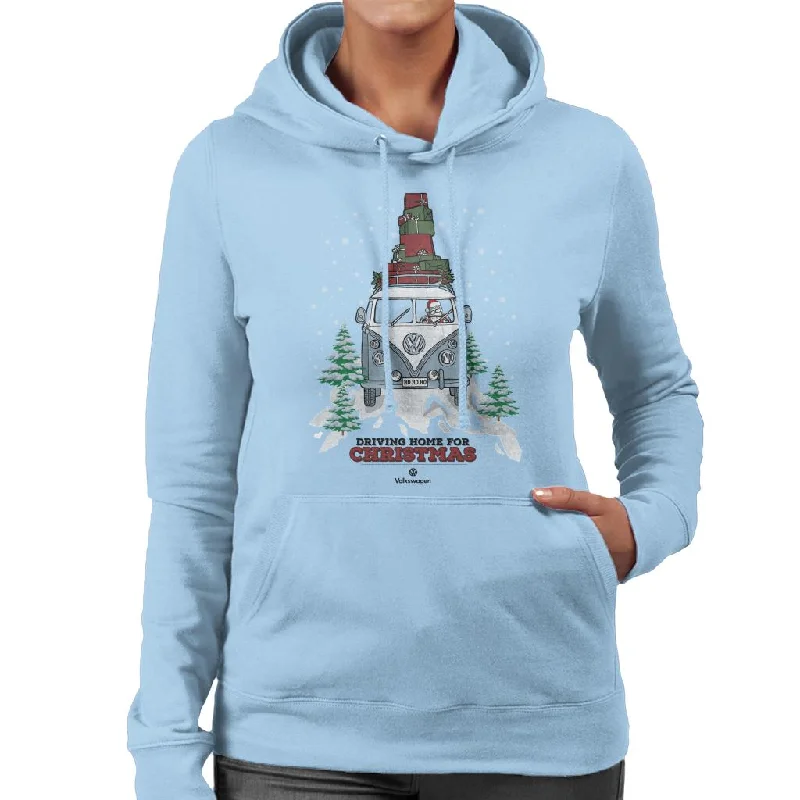 luxe hoodieVolkswagen Christmas Driving Home For Christmas Women's Hooded Sweatshirt