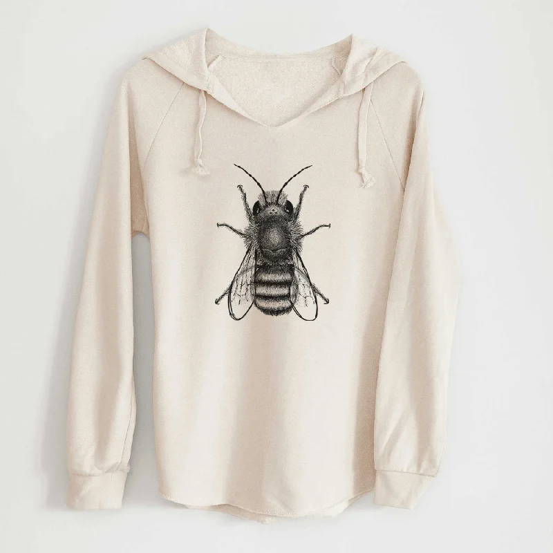 minimalistic workout hoodieOsmia Bicornis - Red Mason Bee - Cali Wave Hooded Sweatshirt