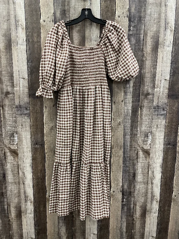 romantic dressDress Casual Midi By Madewell In Brown & White, Size: Xs