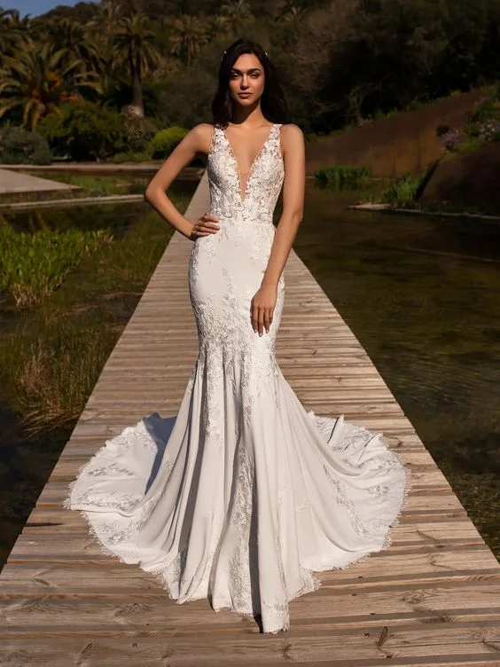 flowy dressPronovias Alcyone Gown