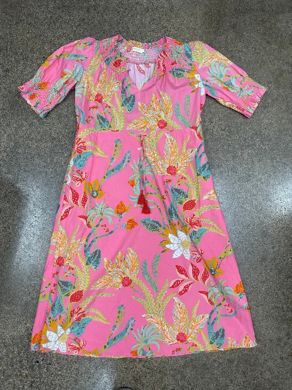 lace-up dressDress Casual Maxi By Spartina In Pink, Size: M