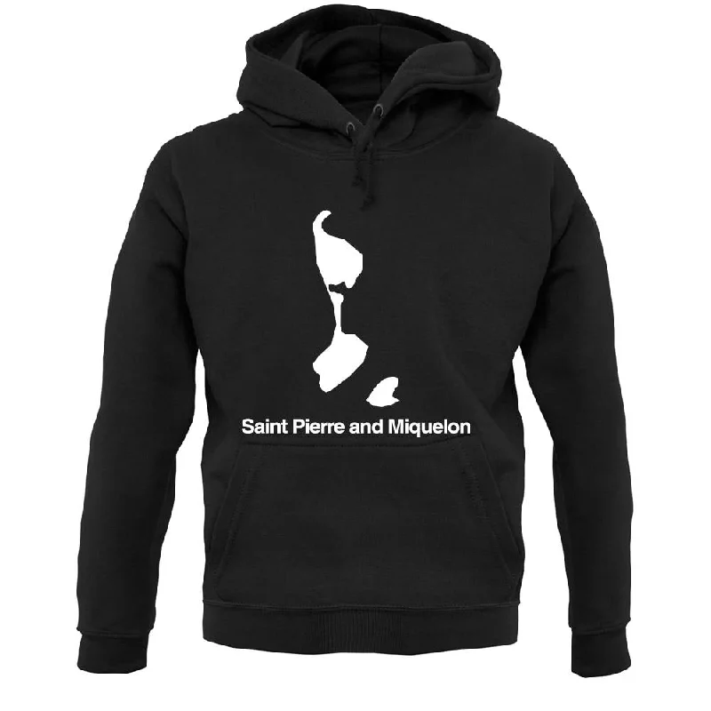 bold hoodie with logoSaint Pierre And Miquelon Silhouette Unisex Hoodie