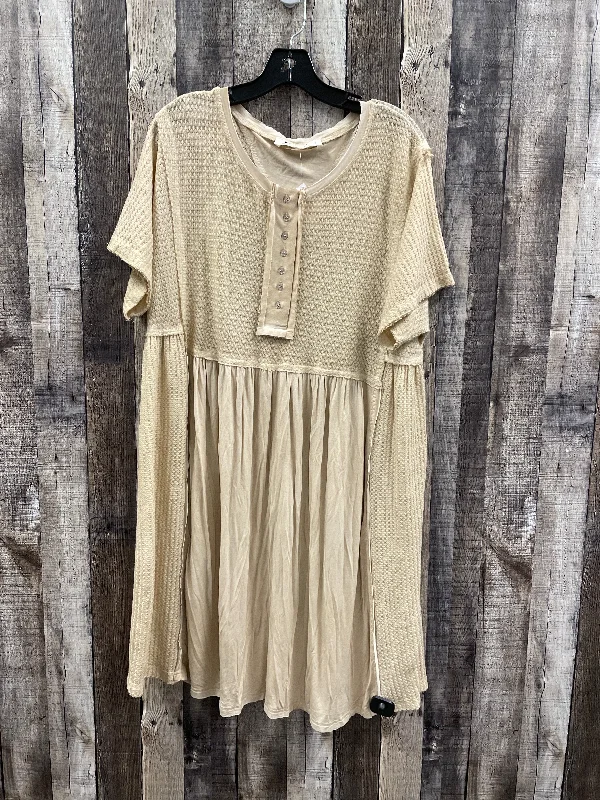 stylish dressDress Casual Short By Cme In Tan, Size: L