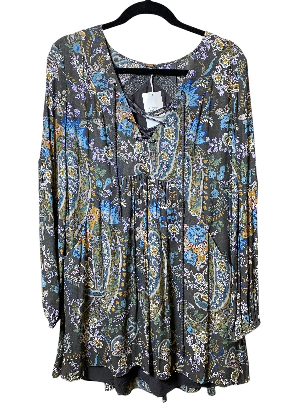 denim dressDress Casual Short By Free People In Floral Print, Size: M