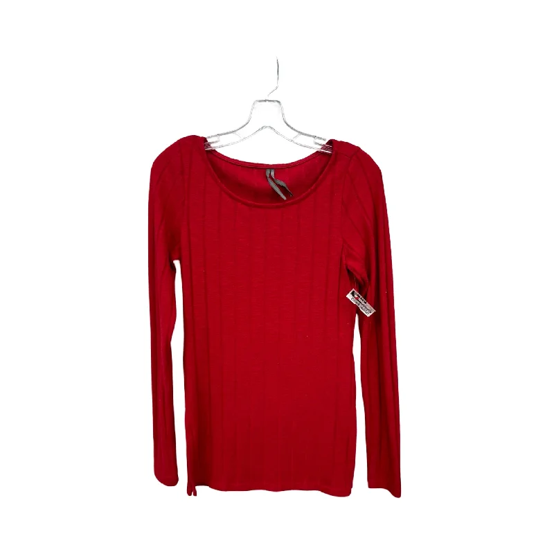 trendy mini dressTop Long Sleeve By Anthropologie In Red, Size: S