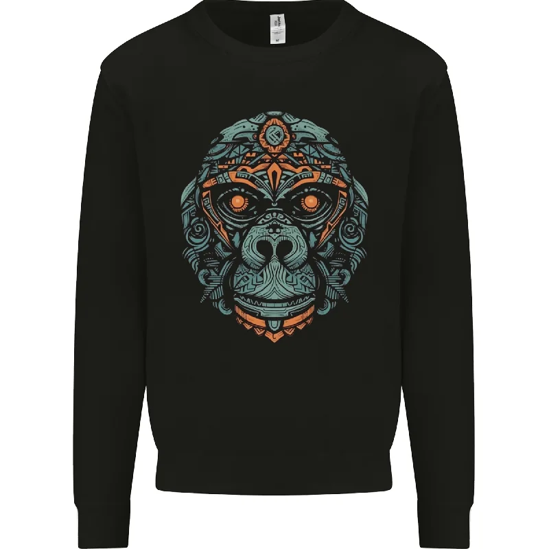 fitted workout sweatshirtA Tribal Gorilla Mens Sweatshirt Jumper