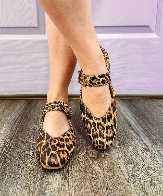 draped dressLeopard Print Flats