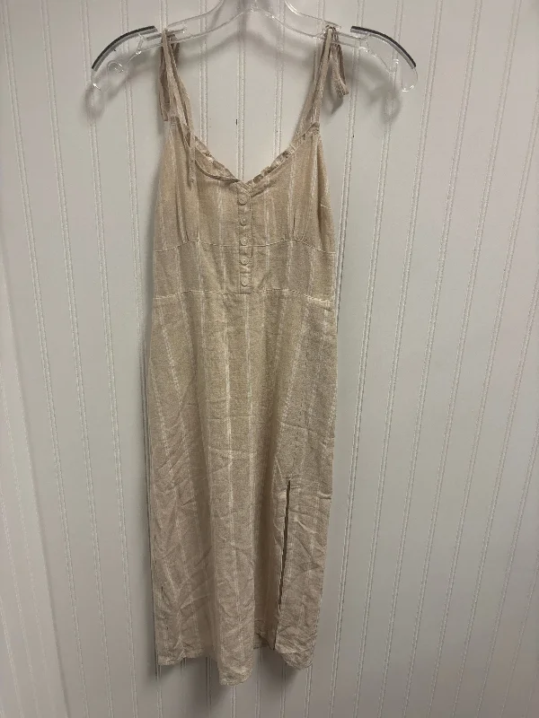 evening dressDress Casual Midi By Abercrombie And Fitch In Beige, Size: Xxs