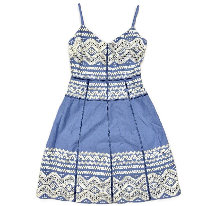 ruffle dressDress Designer By Tory Burch In Blue & White, Size: Xs