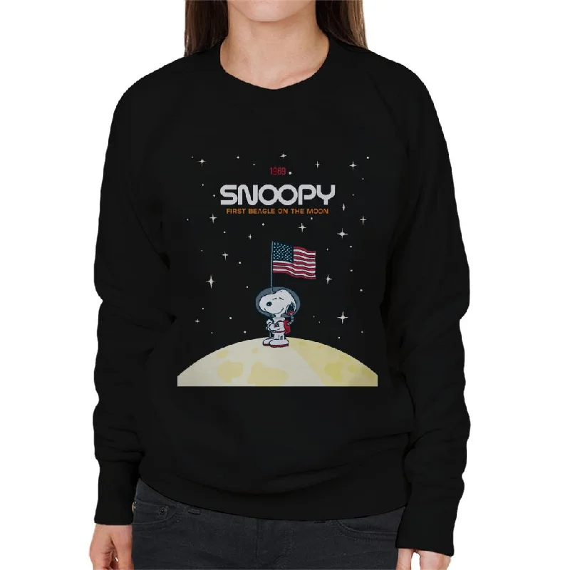 oversized sports sweatshirtPeanuts Snoopy Starry Planetary Flag Women's Sweatshirt