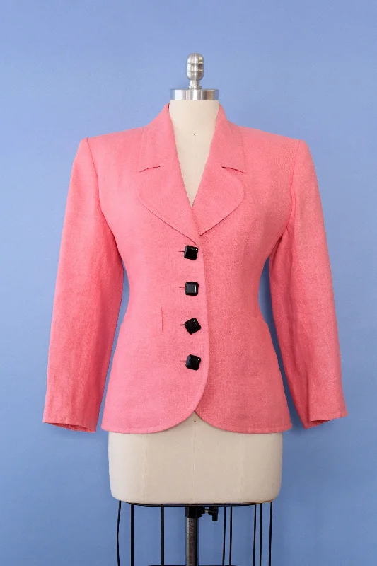 insulated coatYSL Power Pink Hourglass Blazer S/M