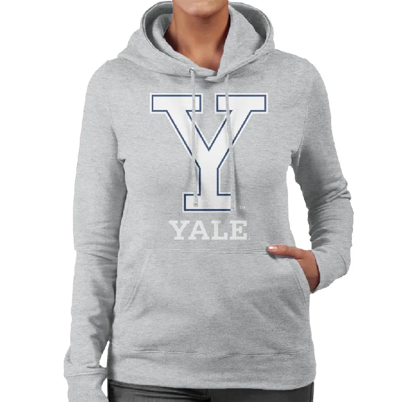 vintage hoodieYale University Classic Y Logo Women's Hooded Sweatshirt