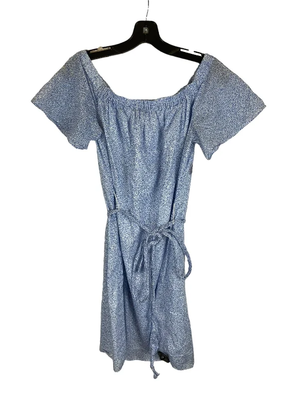 boho-chic dressDress Designer By Michael By Michael Kors In Blue & White, Size: M