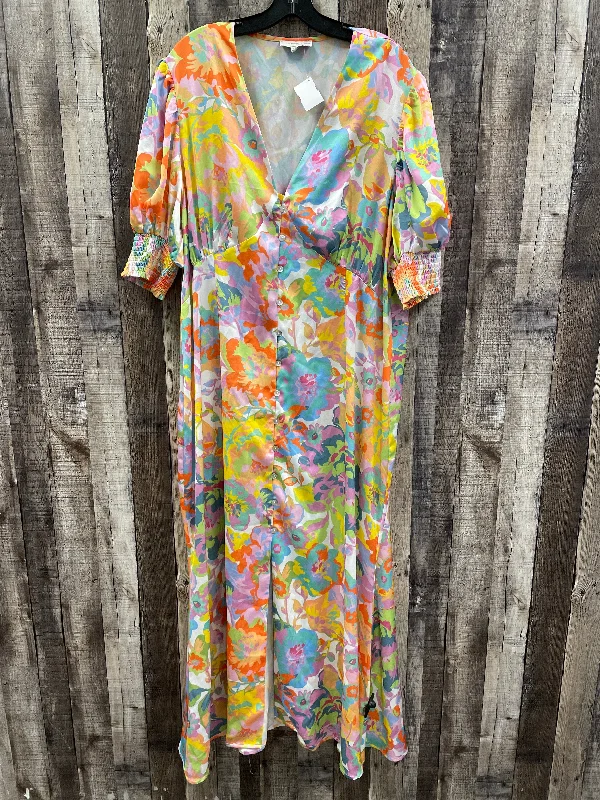 modern dressDress Casual Maxi By Cme In Multi-colored, Size: 1x