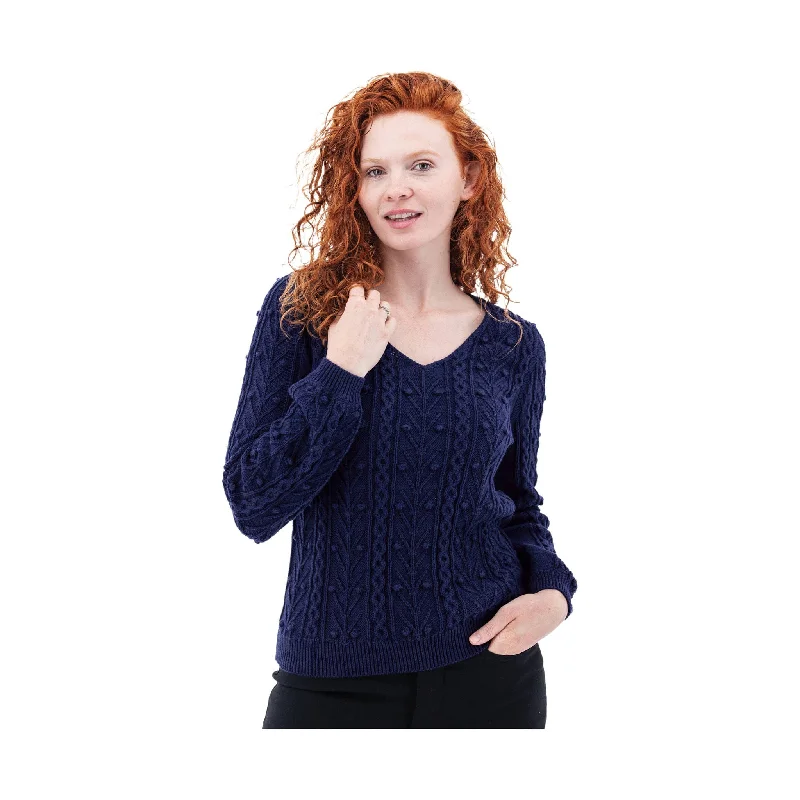 Aventura Women's Kincade Organic Cotton Sweater - Peacoat - ONLINE STORE CREDIT/EXCHANGE ONLY