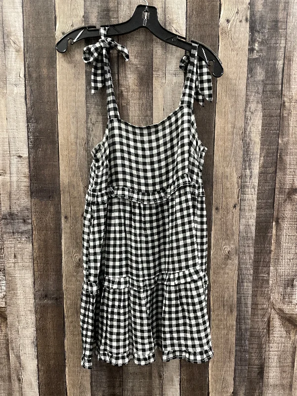 elegant shift dressDress Casual Short By Forever 21 In Checkered Pattern, Size: S