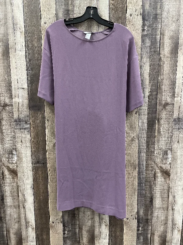 tiered dressDress Casual Short By H&m In Purple, Size: L