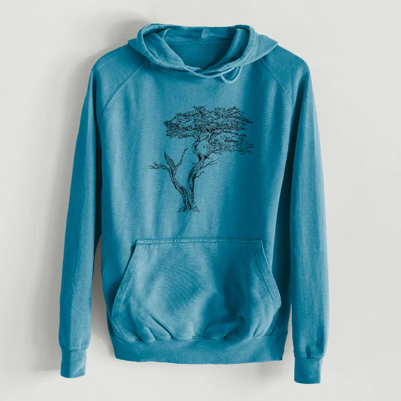 comfy workout sweatshirtThe Lone Cypress - Cupressus Macrocarpa - Monterey Cypress  - Mid-Weight Unisex Vintage 100% Cotton Hoodie