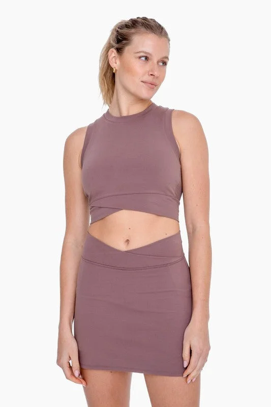 chic wrap dressMono B Deep Taupe Venice Active Top