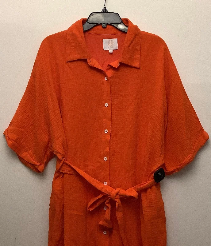 casual evening dressDress Casual Short By Clothes Mentor In Orange, Size: Xl