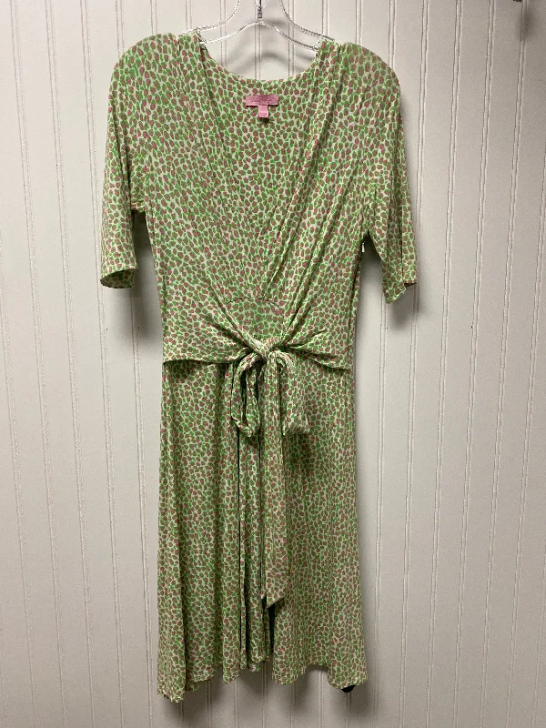 flowy evening dressDress Designer By Lilly Pulitzer In Green & White, Size: S