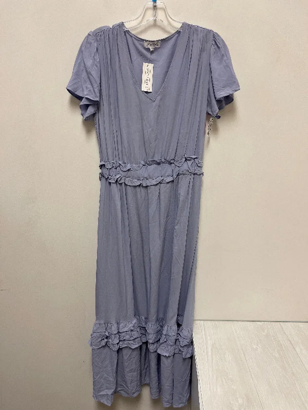 ruched dressDress Casual Midi By Clothes Mentor In Blue, Size: S