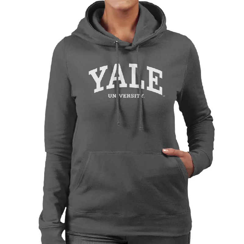 premium hoodieYale University White Logo Women's Hooded Sweatshirt