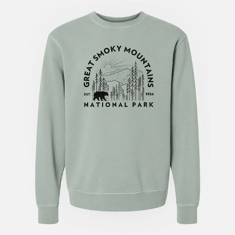 stylish training hoodieGreat Smoky Mountains National Park - Unisex Pigment Dyed Crew Sweatshirt