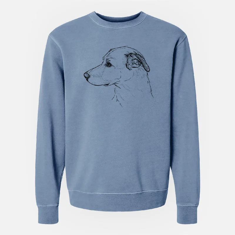 luxury fitness sweatshirtDoodled SamMix the Mixed Breed - Unisex Pigment Dyed Crew Sweatshirt