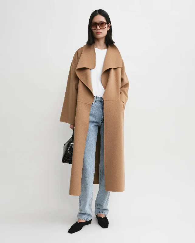 breathable jacketSIGNATURE WOOL CASHMERE COAT / CAMEL