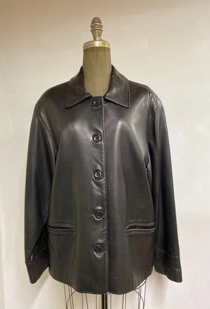 vintage trench coatWomen's Leather Jacket- Style #AB115BJ