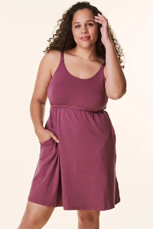 draped dressPlum Bravado Drop Front Nursing Maternity Dress