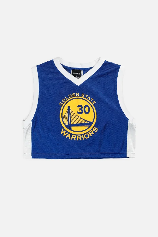 sleek gym hoodieRework Golden State Warriors NBA Crop Jersey - S