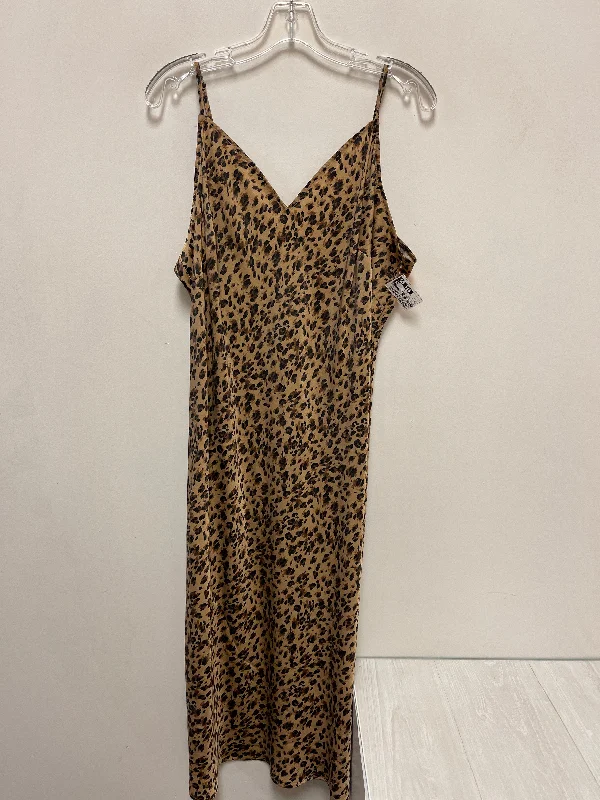 t-shirt dressDress Casual Maxi By Time And Tru In Animal Print, Size: 2x