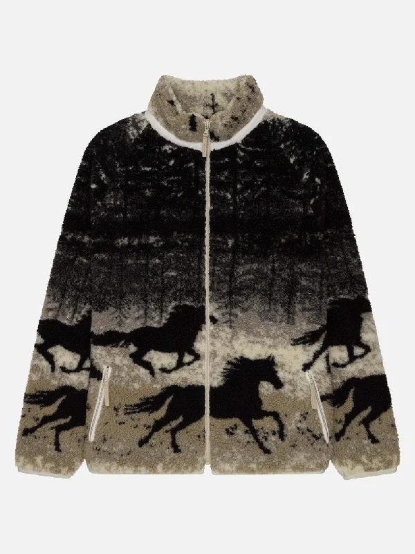 zip-up jacketWild Horses Terry Fleece Jacket