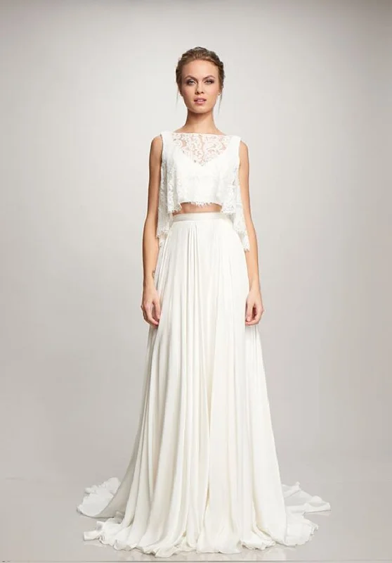 denim dressTheia Marlena 890255 Wedding Skirt