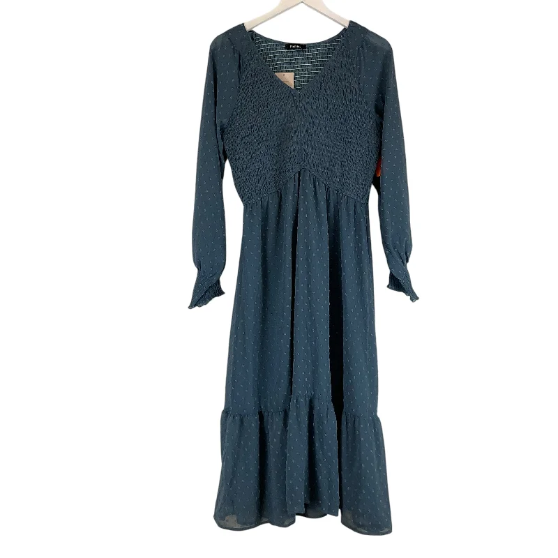 t-shirt dressDress Casual Maxi By Clothes Mentor In Blue, Size: L