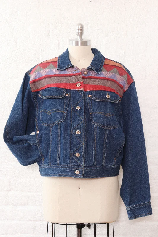 chic outerwearSlouchy Blanket Denim Jacket M