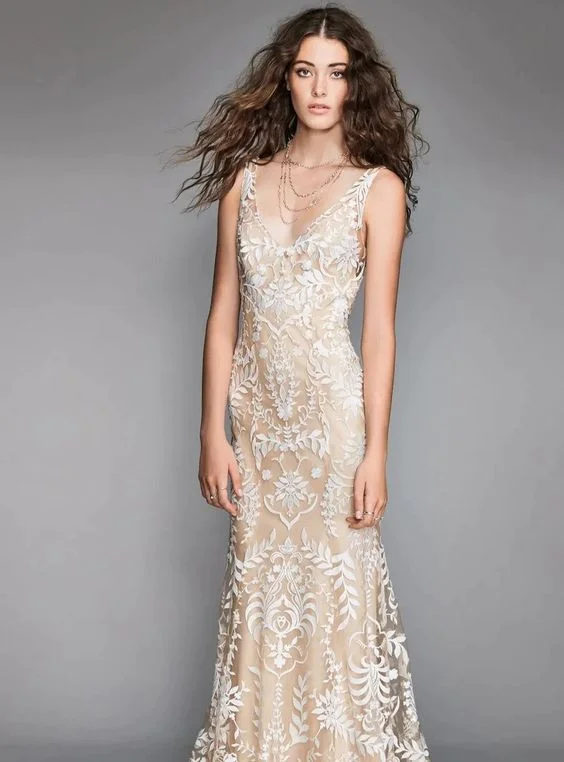 spaghetti strap dressWillowby Corella 50104 Gown