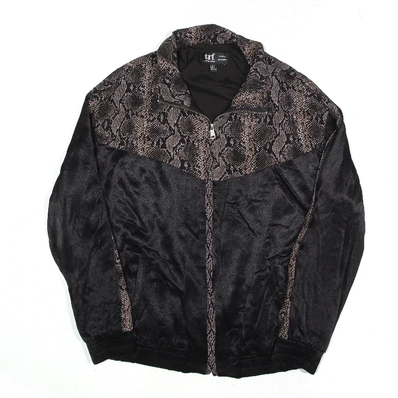 padded coatZARA TRF COLLECTION Shell Jacket Black Animal Print Womens S