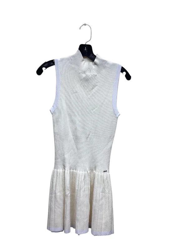 lace-up dressDress Casual Short By Clothes Mentor In Cream, Size: S